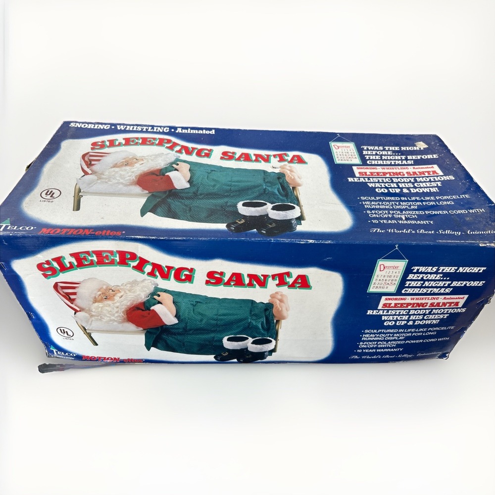 VTG Santa Animated Electronic Snoring,Whistling Sleeping Santa. Telco Exclusive.